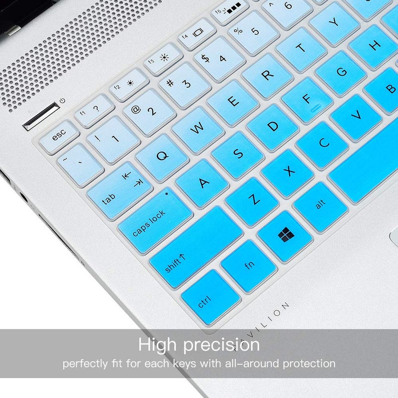 imComor Keyboard Cover for HP Laptop 15-db 15-dw 15-dy 15-da 15-bs/bw 15-ef 15t 15z 15.6" 15-db0011dx 15-dy1043dx/dy1051wm 15-dw0037wm/dw1083wm 15-ef1001ds ef1023dx, HP 17-by/bs/ca 17.3 Keyboard Skin, Blue - Image 3